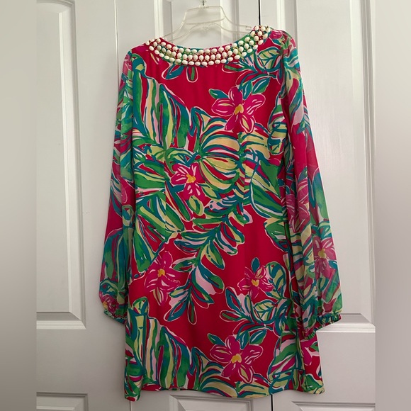 Lilly Pulitzer Pomegranate Jungle Tumble Saemus Dress Size 8 - Picture 3 of 12
